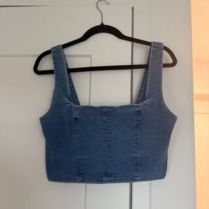 RE generation by Celebrity Pink - denim crop top